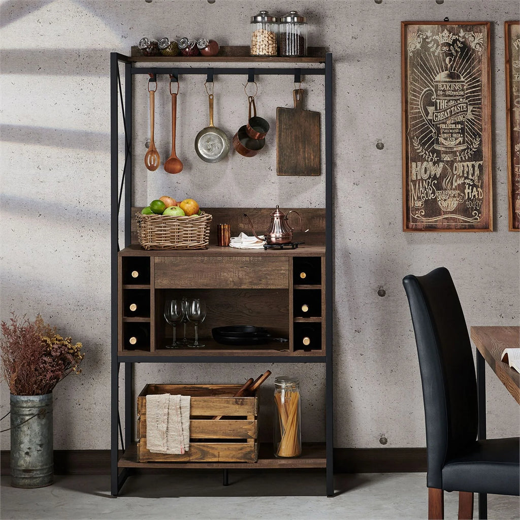 Oak Wood Baker's Rack F31386