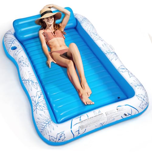 Inflatable Adult Pool Lounger Float with Drink Holder U2506