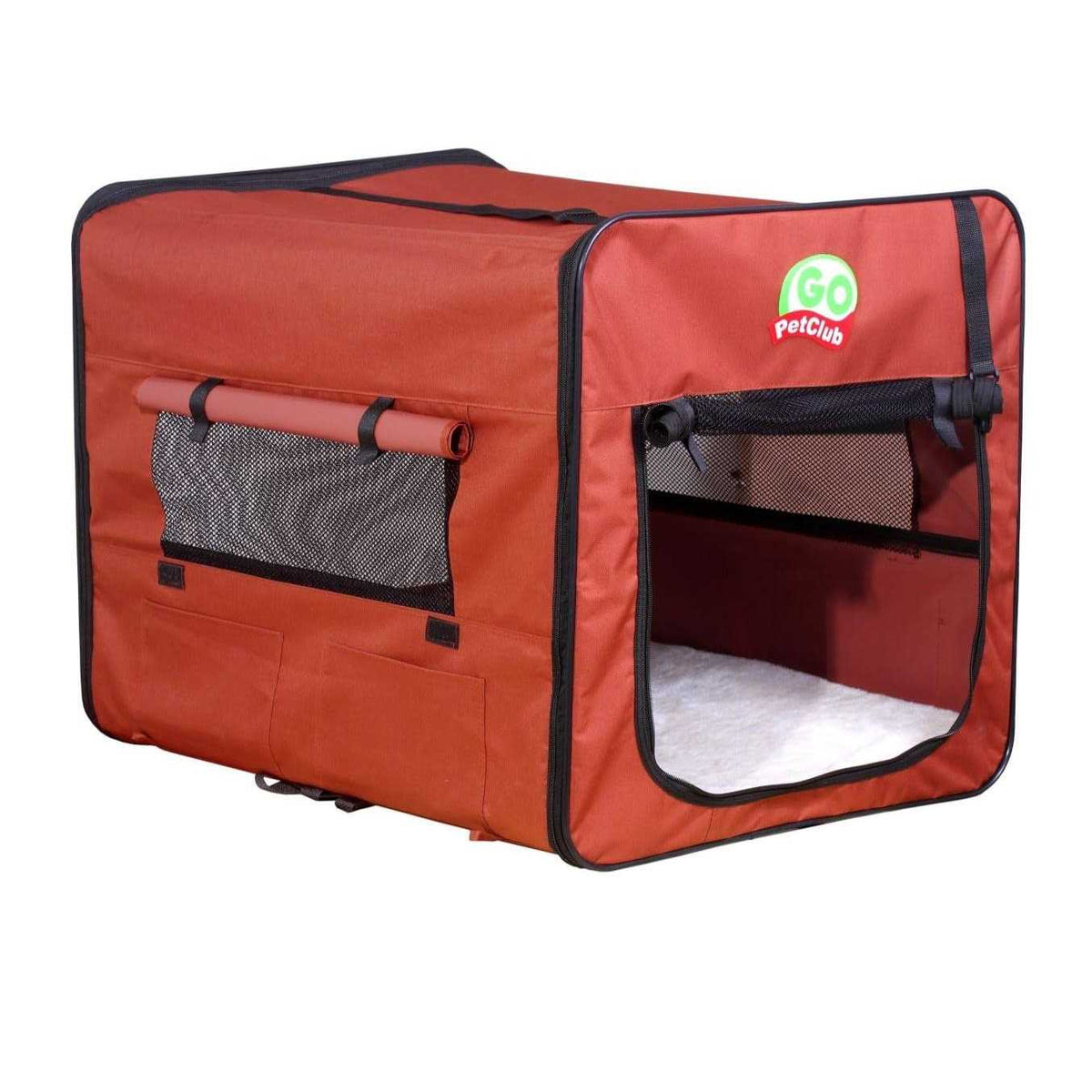 Brown 18 in. Soft Dog Crate C729