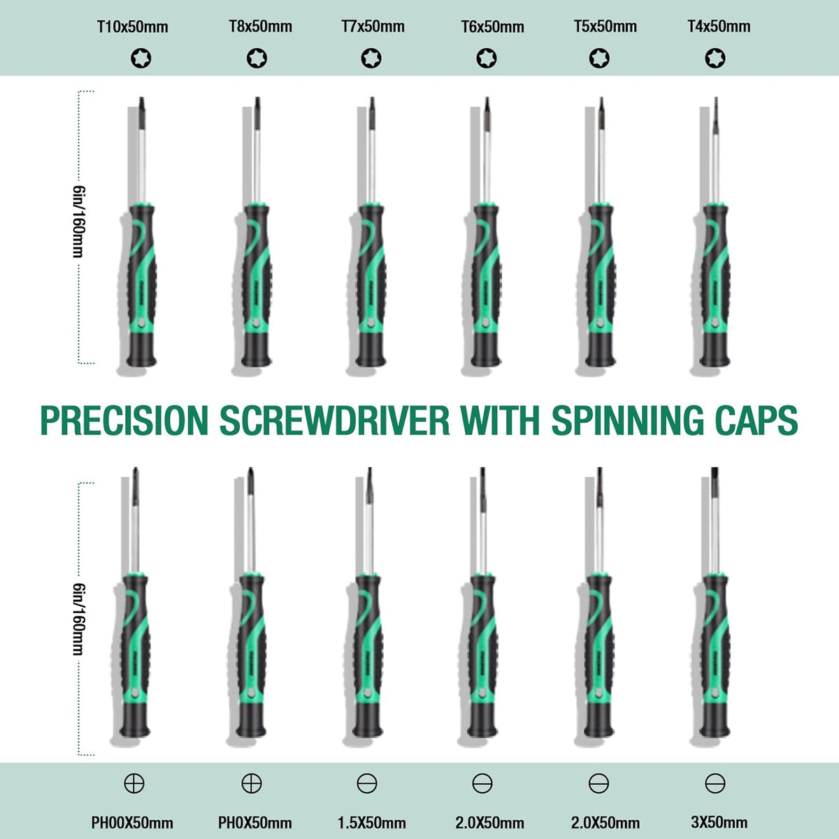 27 Piece Bi-material Screwdriver Set with Storage Case and Magnetizer W489378