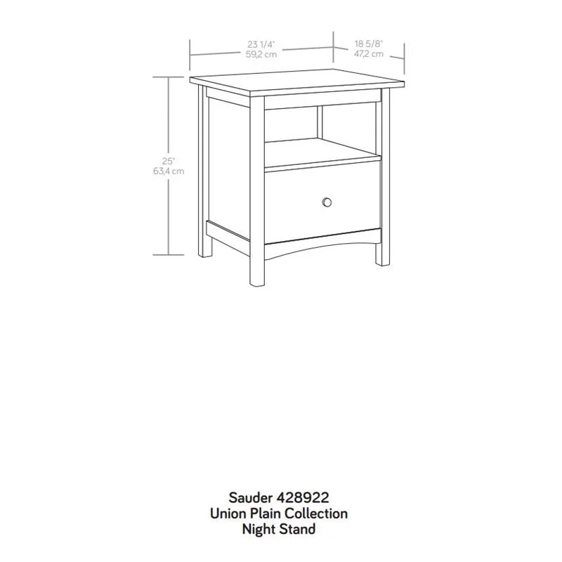 Cherry Finish Nightstand with Drawer S252887