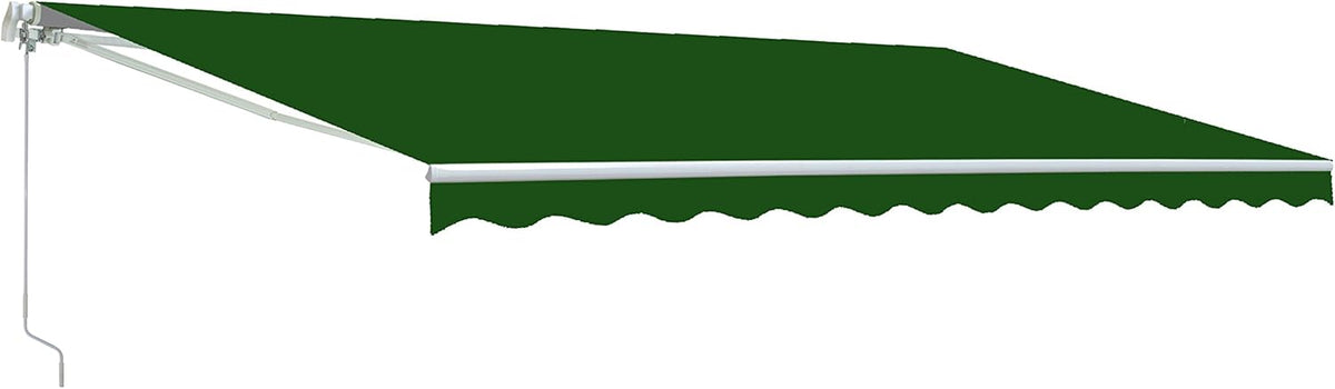 Blue and White Striped Retractable Patio Awning 13 x 10 Feet Q15096