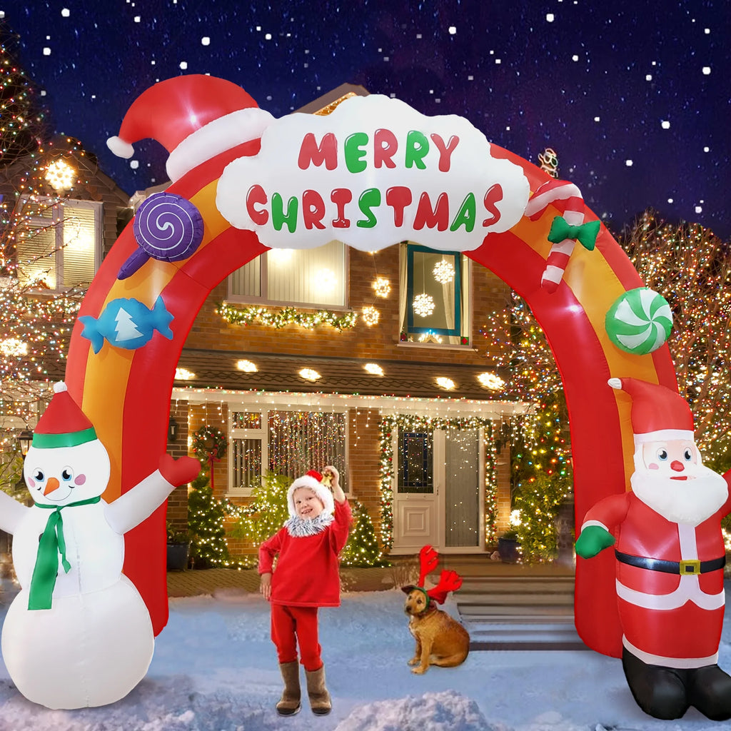 Christmas Inflatable Arch with Santa Claus And Snowman Z573