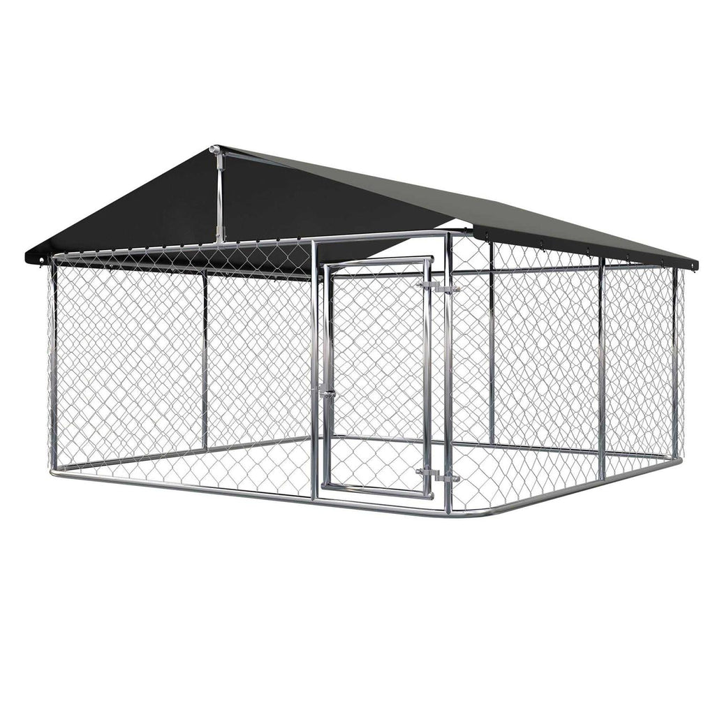 Outdoor Dog Kennel Dog Playpen with Galvanized Chain Link S4326