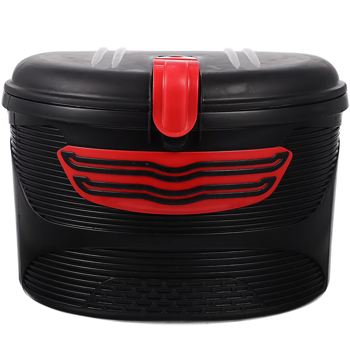Red Electric Mountain Bike Front Frame Hanging Plastic Storage Basket with Lock U7248