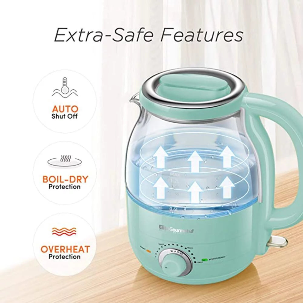 1.2L Adjustable Temperature Electric Glass Kettle P42764