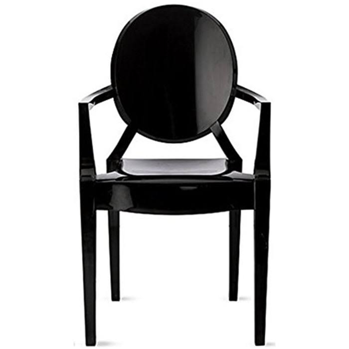 Black Oval Back Dining Armchair V155