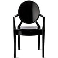Black Oval Back Dining Armchair V155