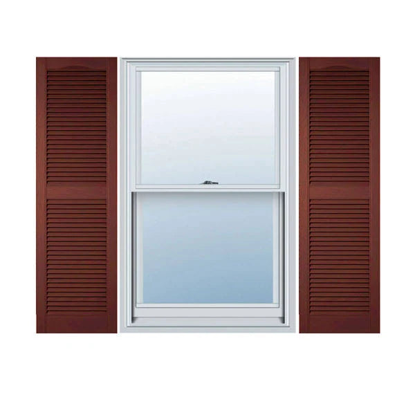 14 1/2 inch x 69 inch Vinyl Open Louver Shutters Per Pair B240825
