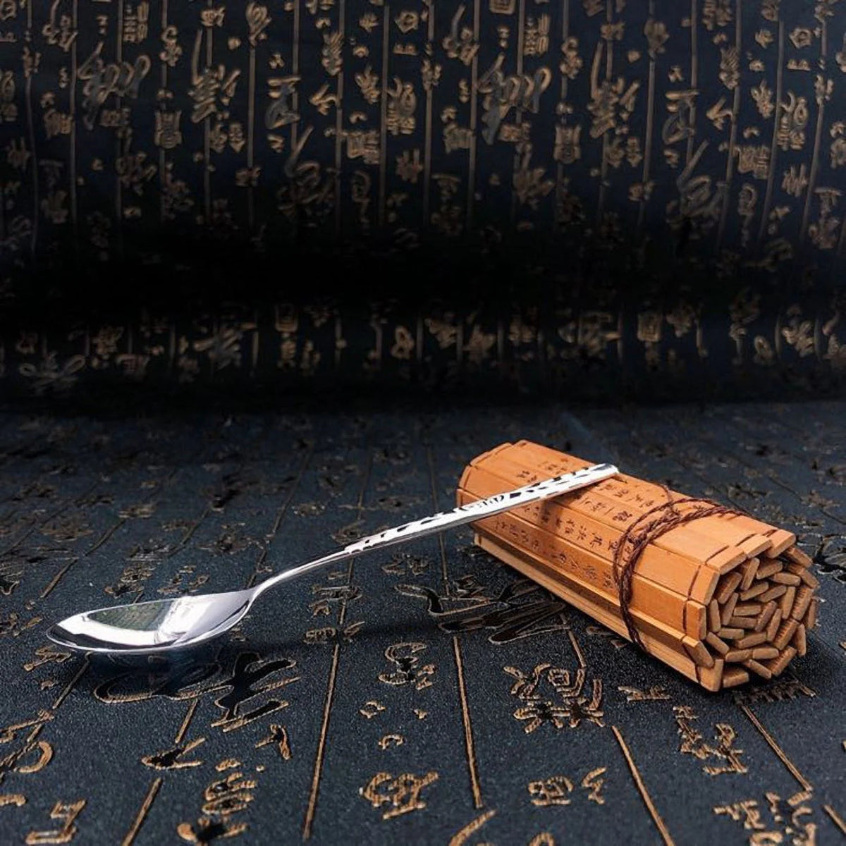 999 Sterling Silver Long Handled Soup Spoon A400974