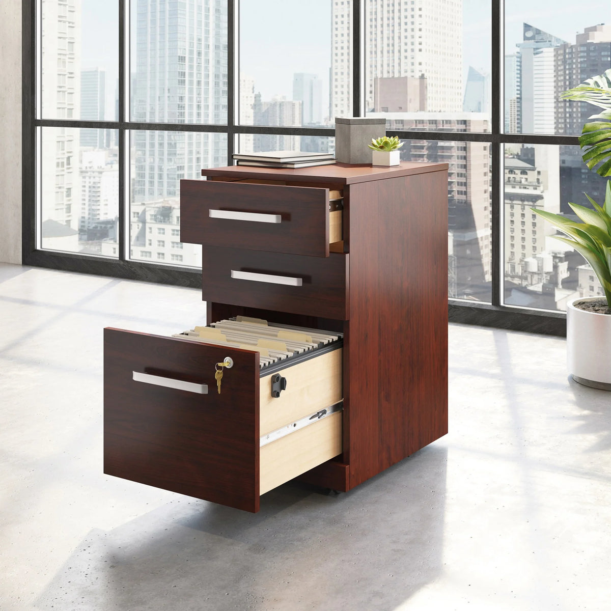 Engineered Wood Mobile File Cabinet M515
