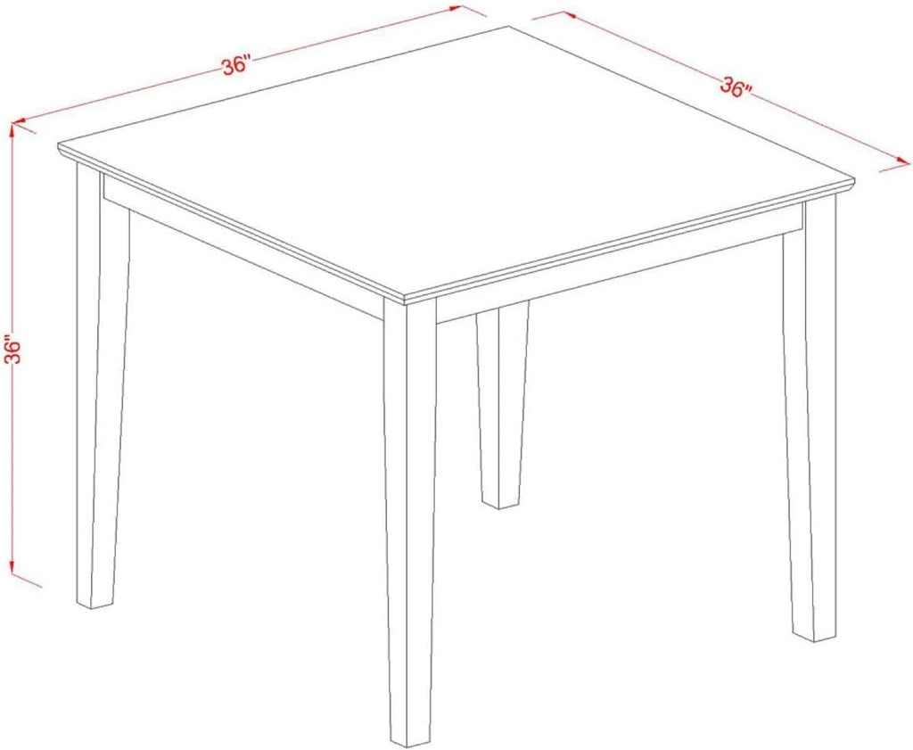 Counter Height Dining Table, 36", Black & Cherry K580