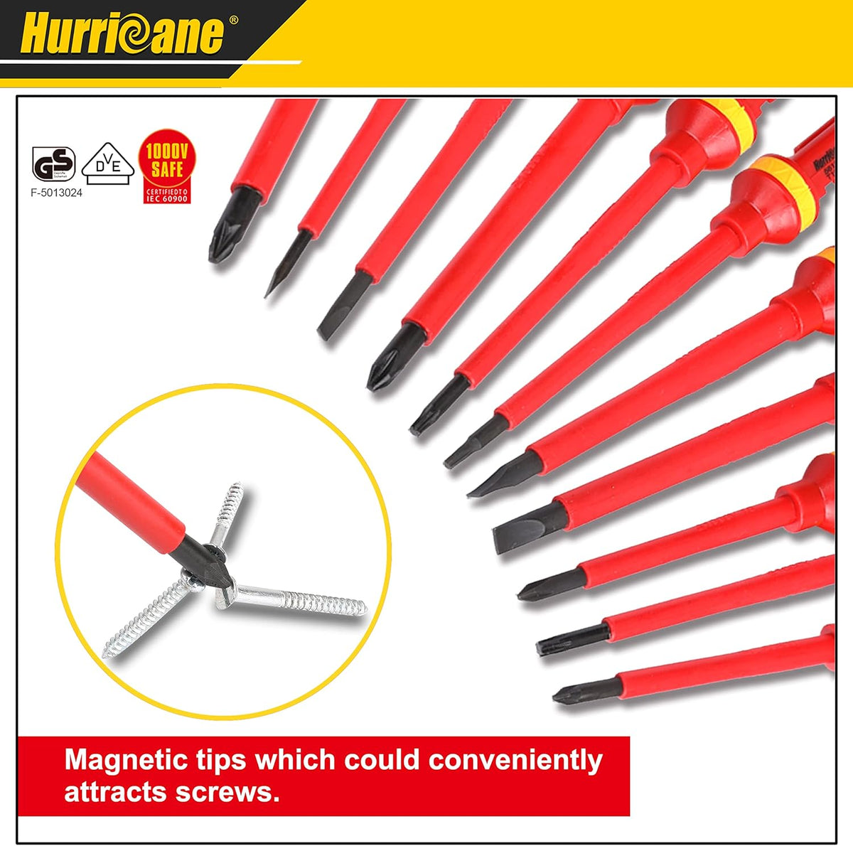 13-Pieces Insulated Electrician Screwdriver Set Q53694