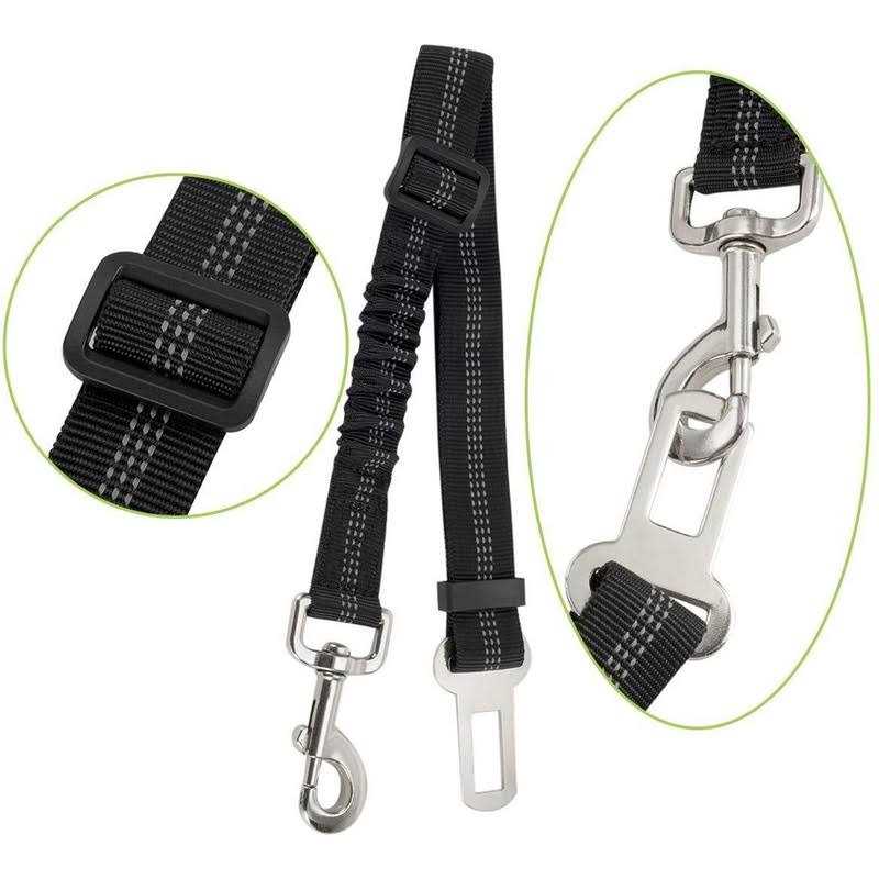 Dog Car Harness Seat Belt Set Adjustable Mesh Breathable U593948