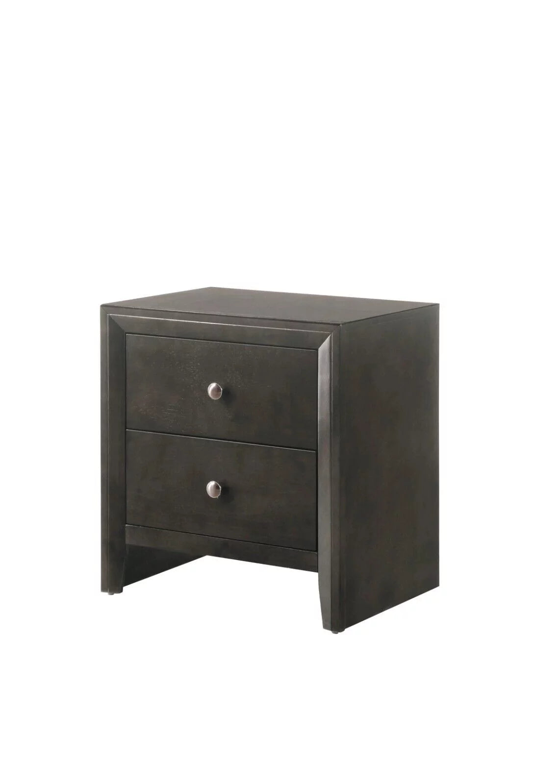 Gray 5pc Wood Bedroom Set with Dresser Mirror Nightstands G78923