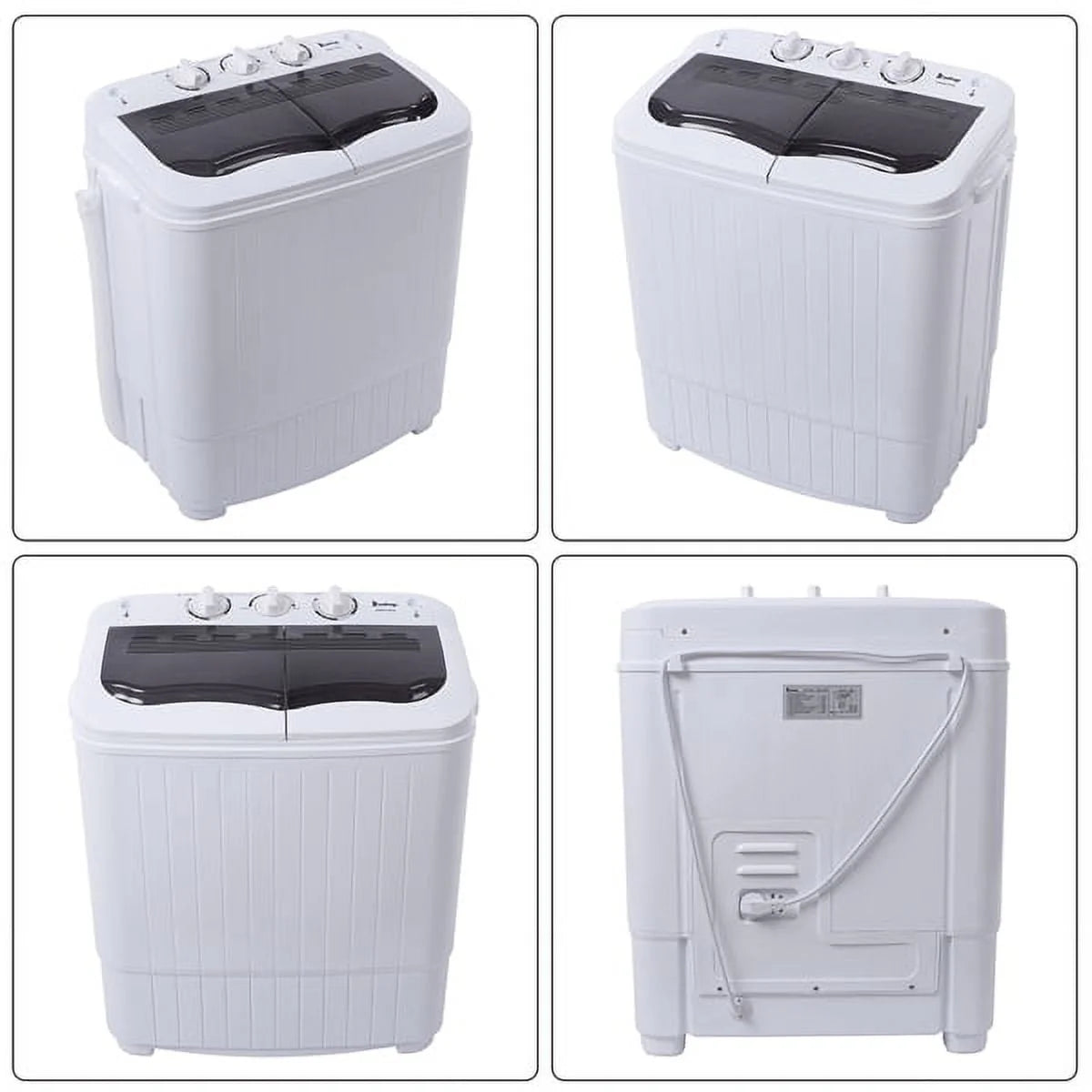 Portable 14.3lbs Washing Machine with Drain Pump P9632