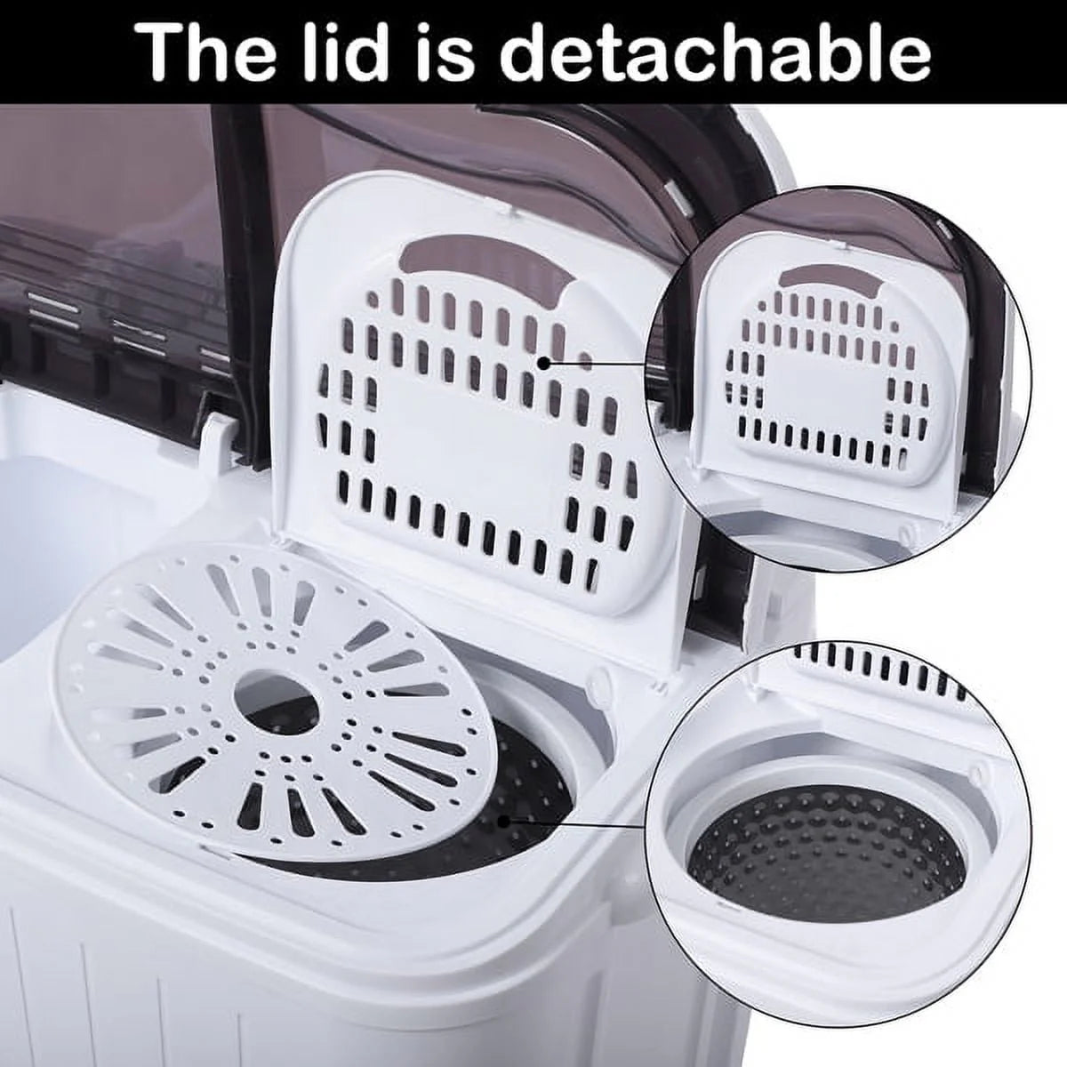 Portable 14.3lbs Washing Machine with Drain Pump P9632