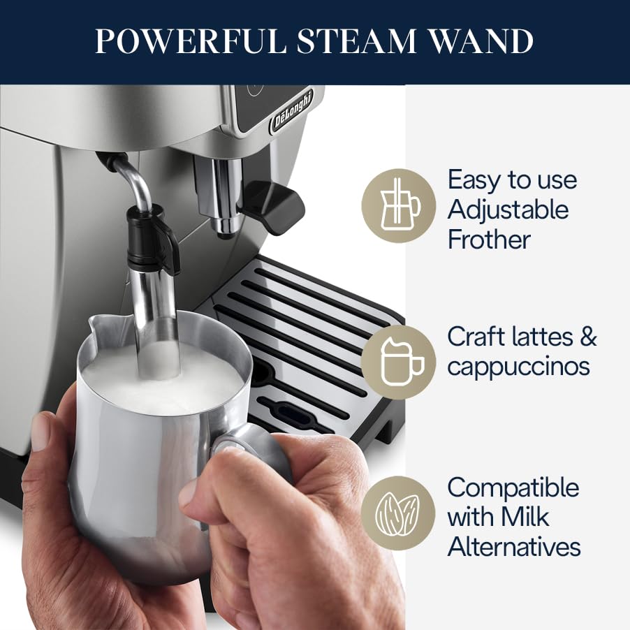 Silver Automatic Espresso & Coffee Machine with Manual Milk Frother U7167