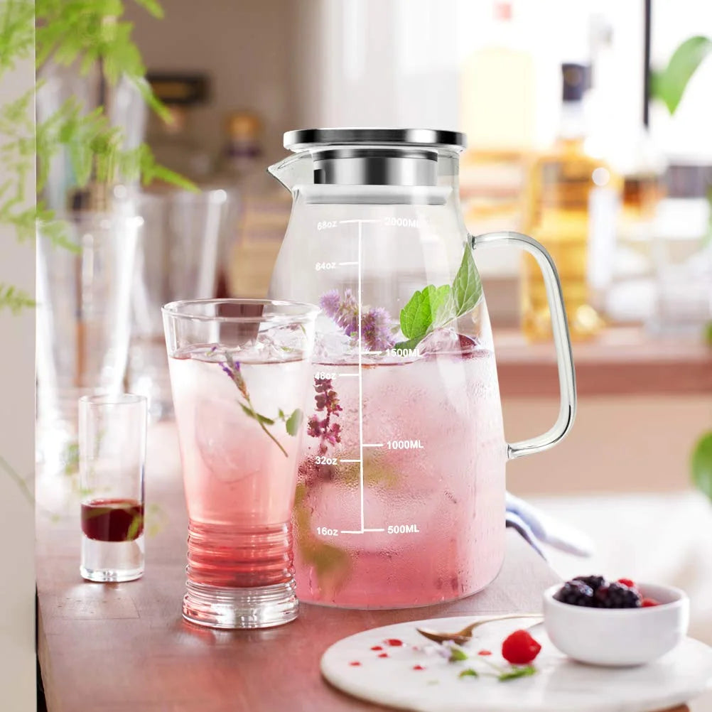 68oz Glass Pitcher with Lid U66863
