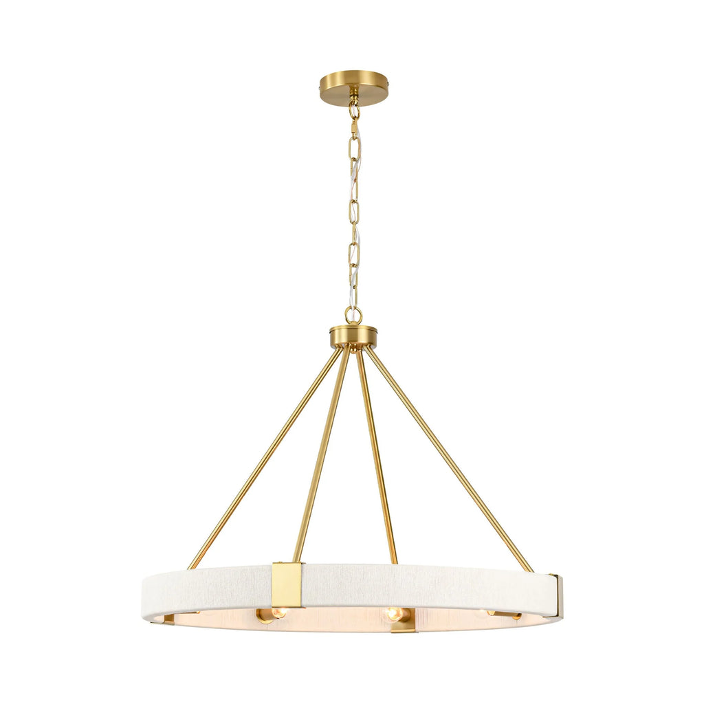 8-Light Dimmable Fabric Ring Chandelier Y30676