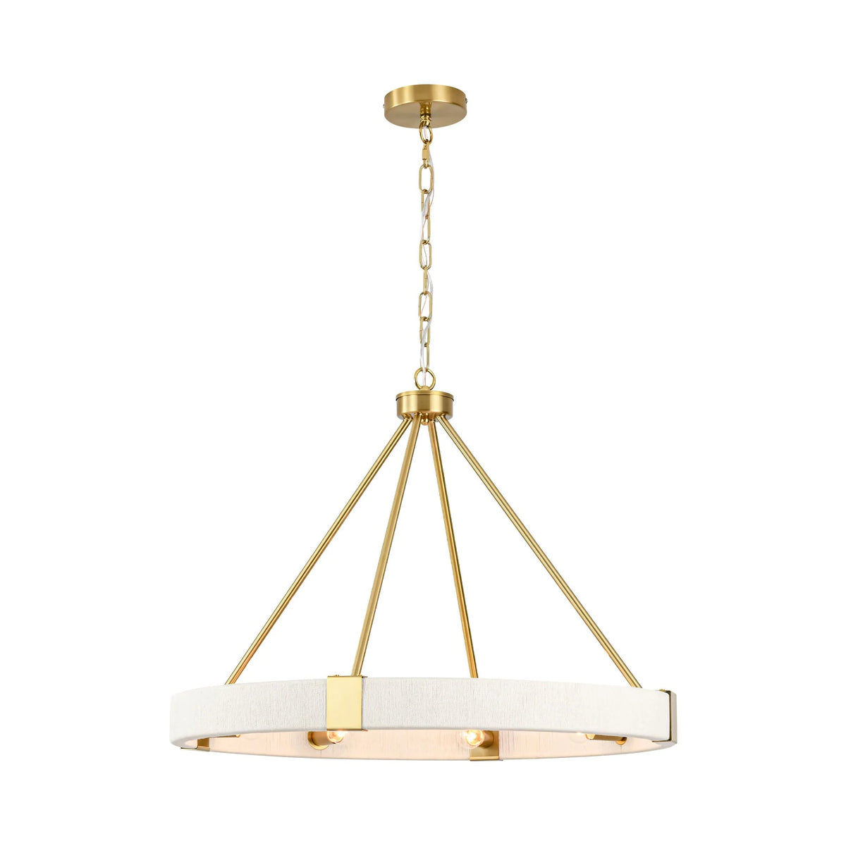 8-Light Dimmable Fabric Ring Chandelier Y30676
