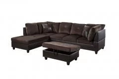 103.5'' Sectional Sofa with Storage Ottoman O896622