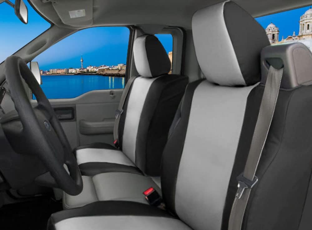 Neoprene Car Front Seat Covers Gray & Black H72326