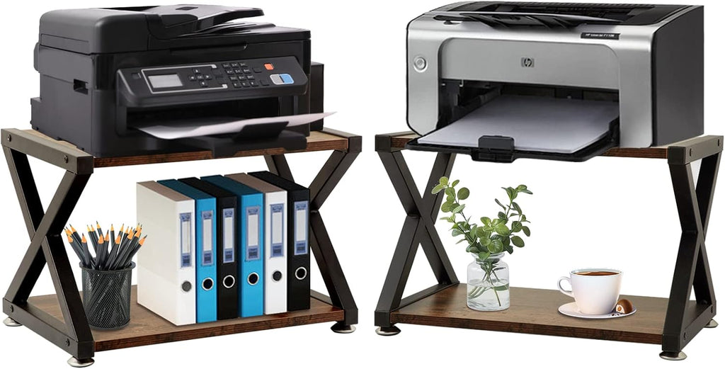 3-Tier Rolling Printer Cart with Storage W34834