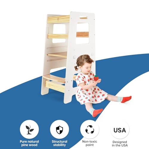 Green Height Adjustable Anti-Slip Kitchen Step Stool B74145
