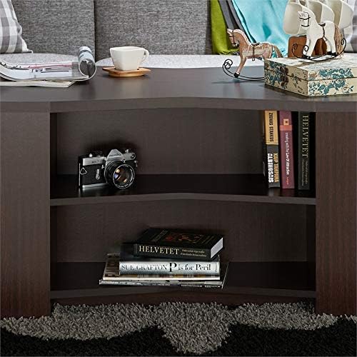 Modern Wood Multi Shelf Coffee Table in Walnut H4419