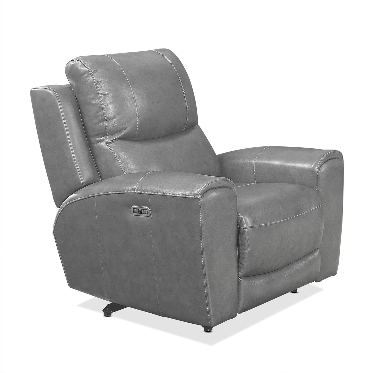 Ivory Leather Power Reclining Chair O32712