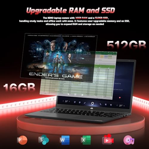 15.6" FHD IPS Laptop Computer - 8GB RAM 128GB SSD, 4 Cores 13th Gen Intel N150, 65W GaN Type-C, Fingerprint, Backlit Keyboard, Wi-Fi 6, BT5.2, Numpad V158
