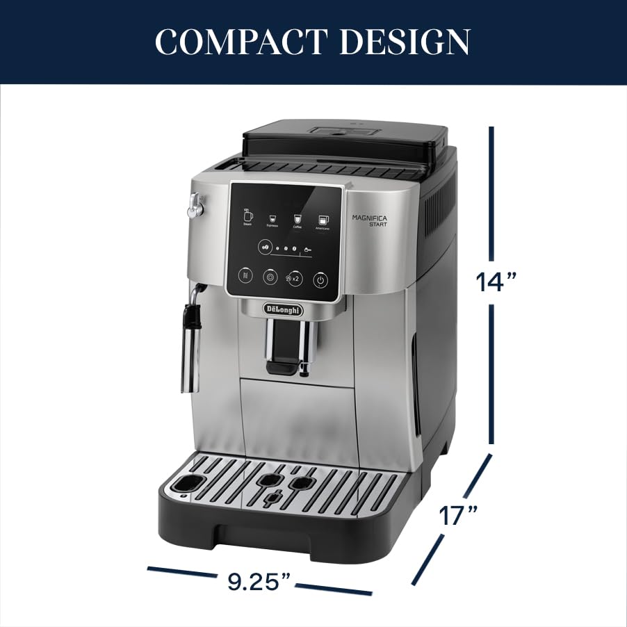 Silver Automatic Espresso & Coffee Machine with Manual Milk Frother U7167