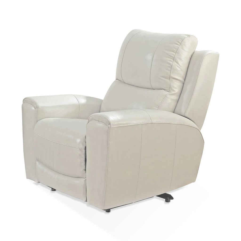 Ivory Leather Power Reclining Chair O32712