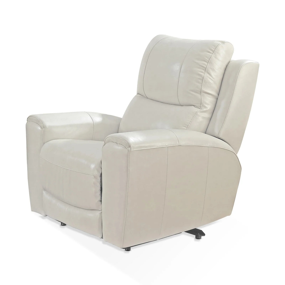 Ivory Leather Power Reclining Chair O32712