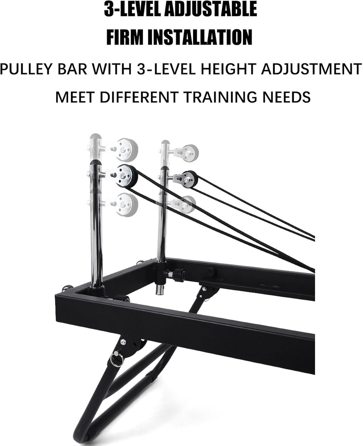 Foldable Pilates Reformer with Dual Resistance Springs and Cords G545