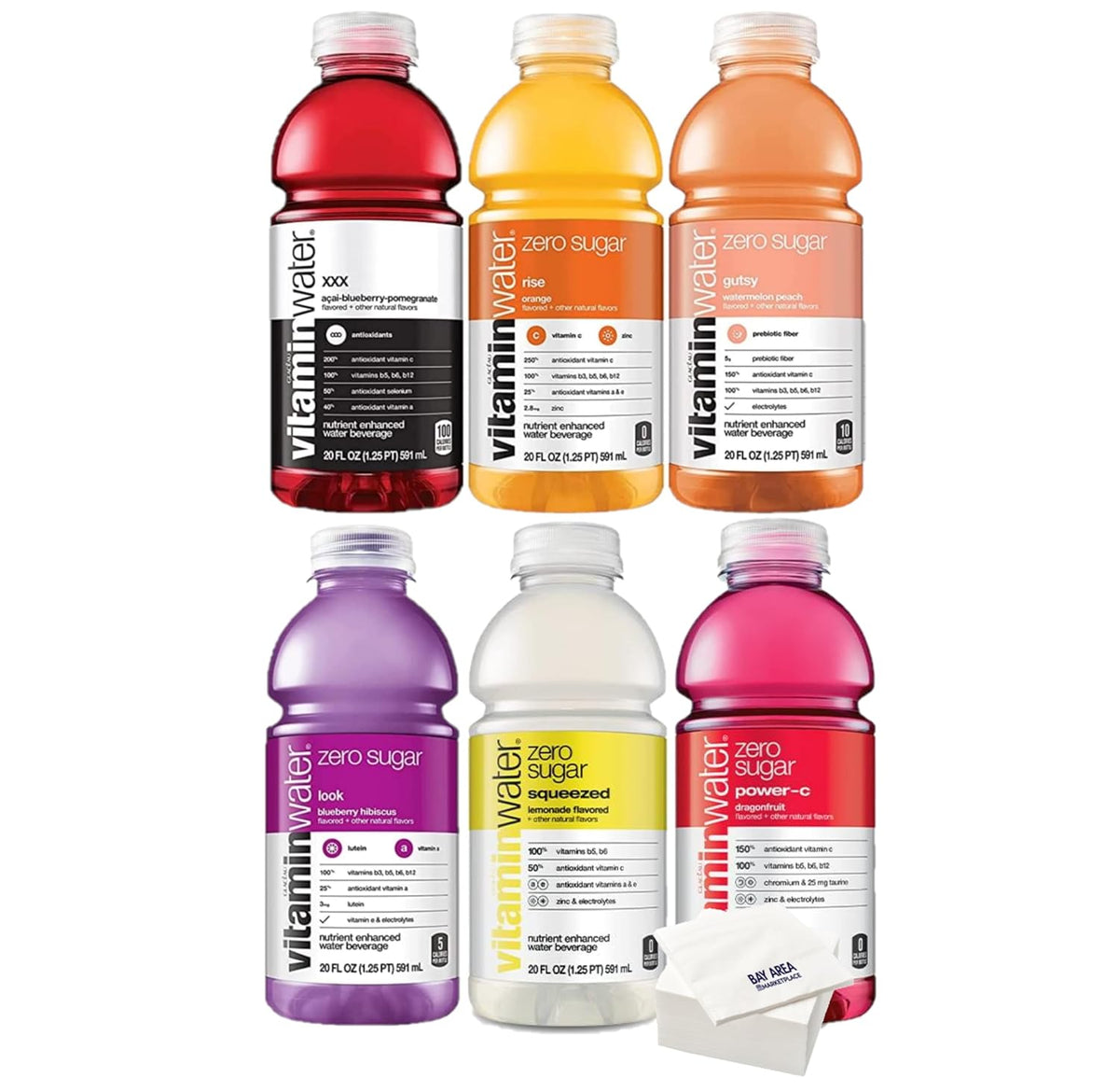 6 Pack 20oz Bottles Vitamin Water Zero Sugar P859162