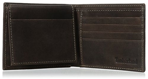 Black Leather Wallet with Attached Flip Pocket B415