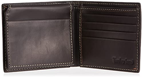Black Leather Wallet with Attached Flip Pocket B415