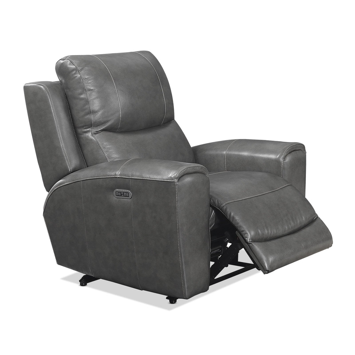Ivory Leather Power Reclining Chair O32712