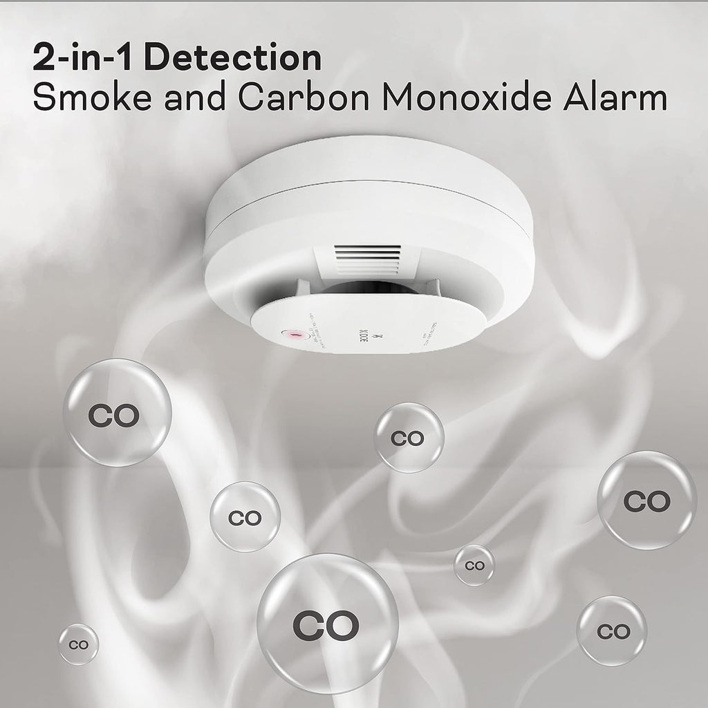 2 Pack Smoke Carbon Monoxide Fire Detectors P6126