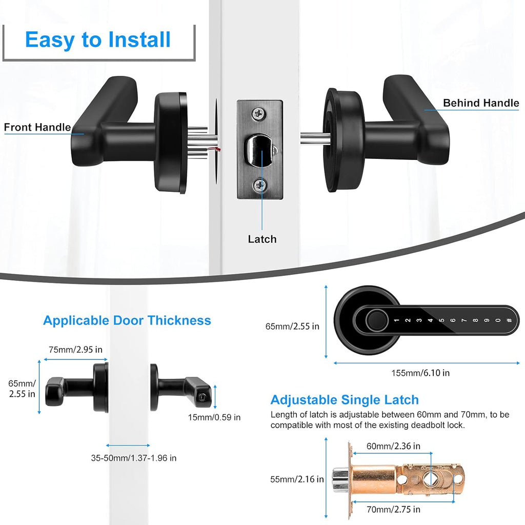 Smart Lever Door Lock with Handle X14709