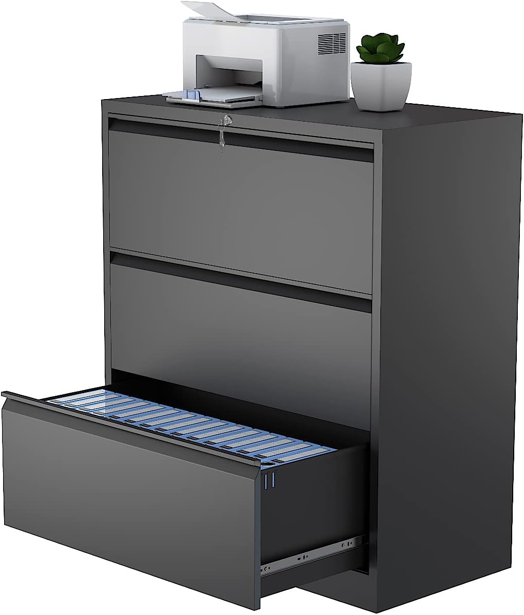 3 Drawer Metal Lateral File Cabinet with Lock C681678