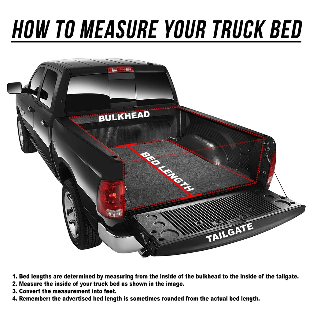 Adjustable Tri-Fold Soft Top Tonneau Cover D744