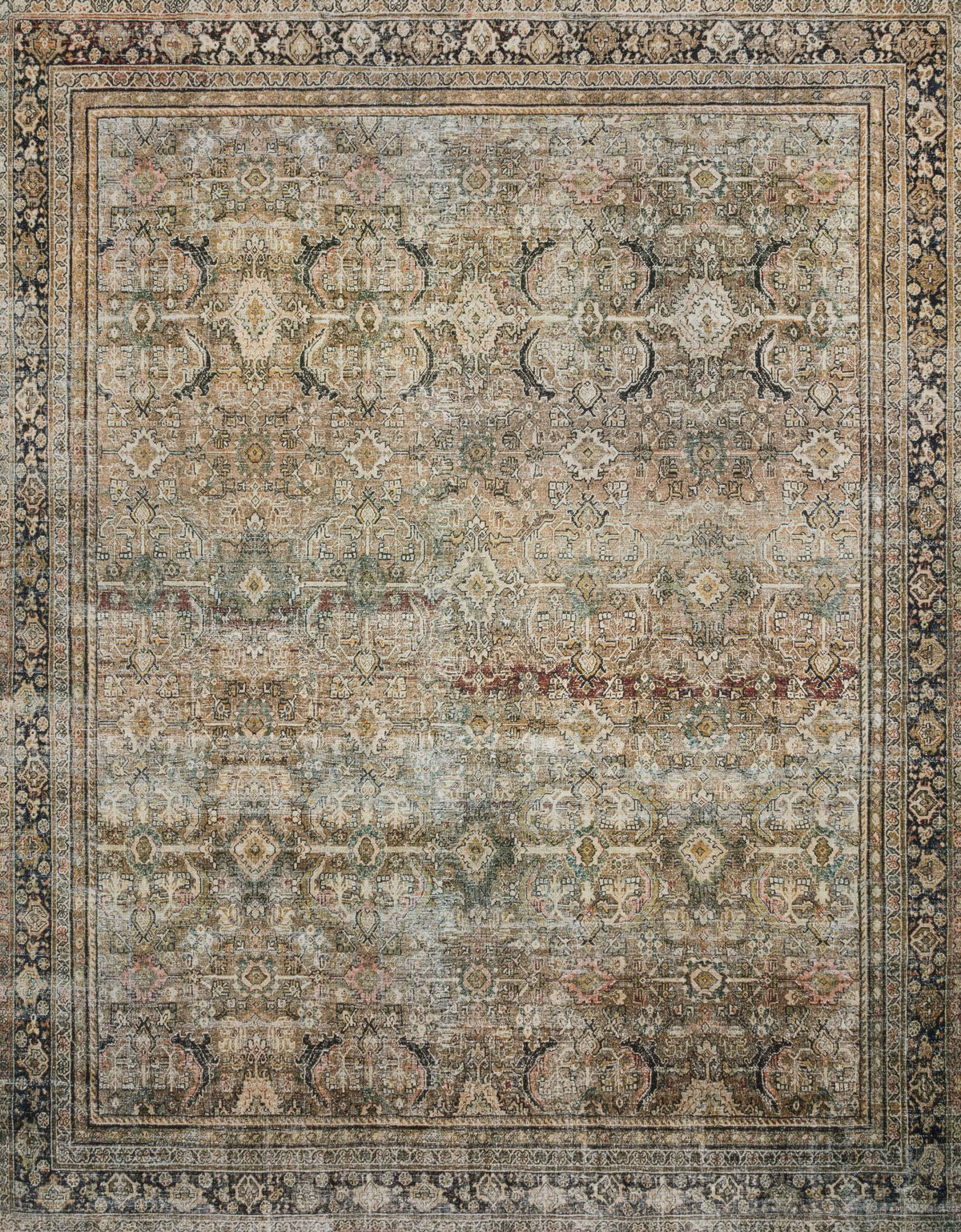 Olive Charcoal 9'6 x 14' Rug O2405
