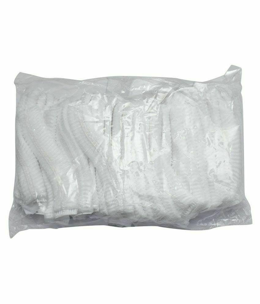 White Bouffant Cap Hair Net 24 inch 100 Pcs U4292