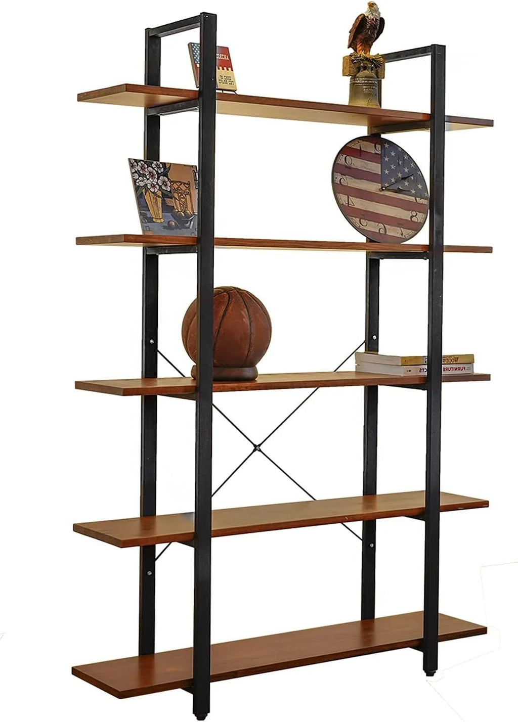 5 Tier Solid Wood Bookshelf C50458