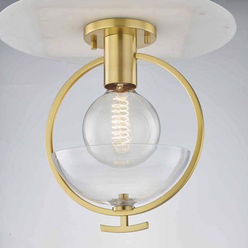 Polished Nickel Semi-Flush Mount Light B4105