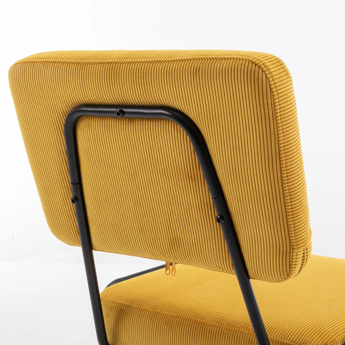 Yellow Corduroy Adjustable Swivel Desk Chair A95746