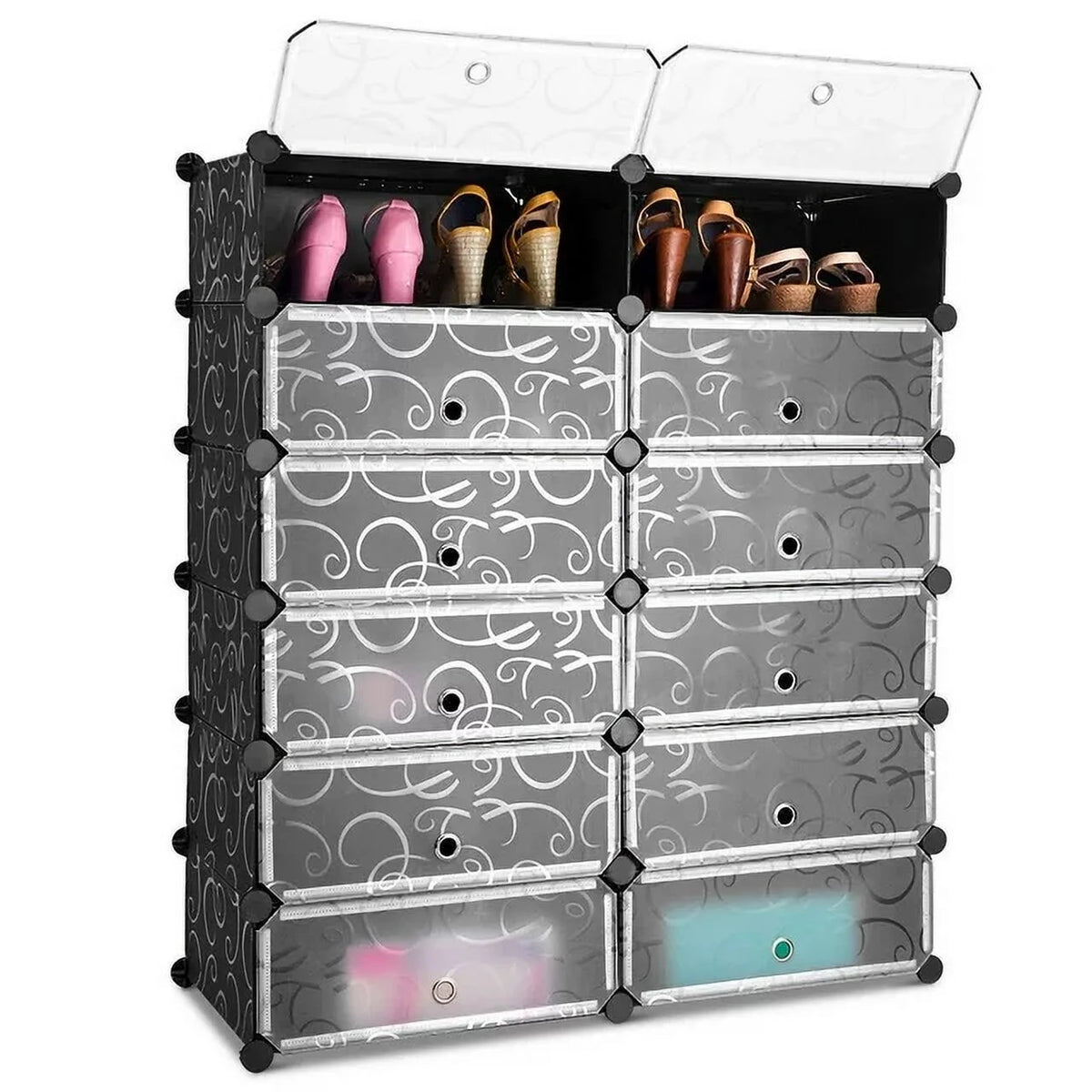 12 Cubic 6-Tier Shoe Rack Shelf Cabinet Storage Closet Organizer S2011